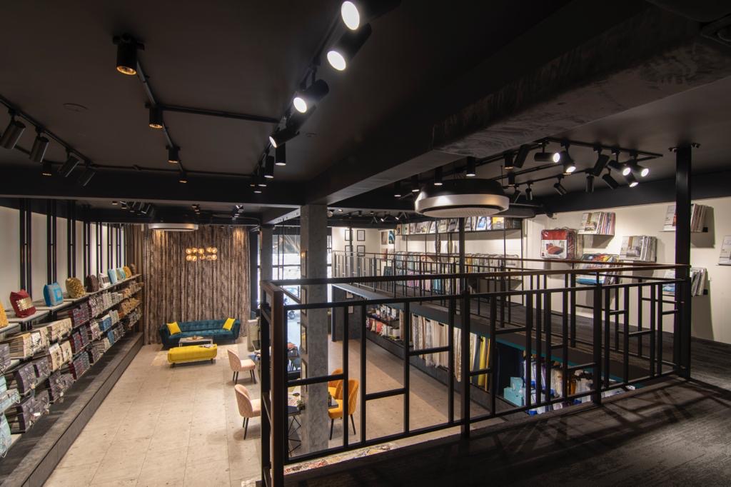 Mezzanine level overlooking the showroom floor